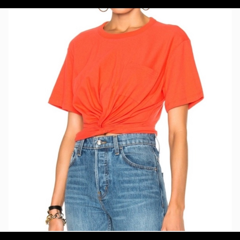 T by Alexander Wang Orange Cropped T shirt